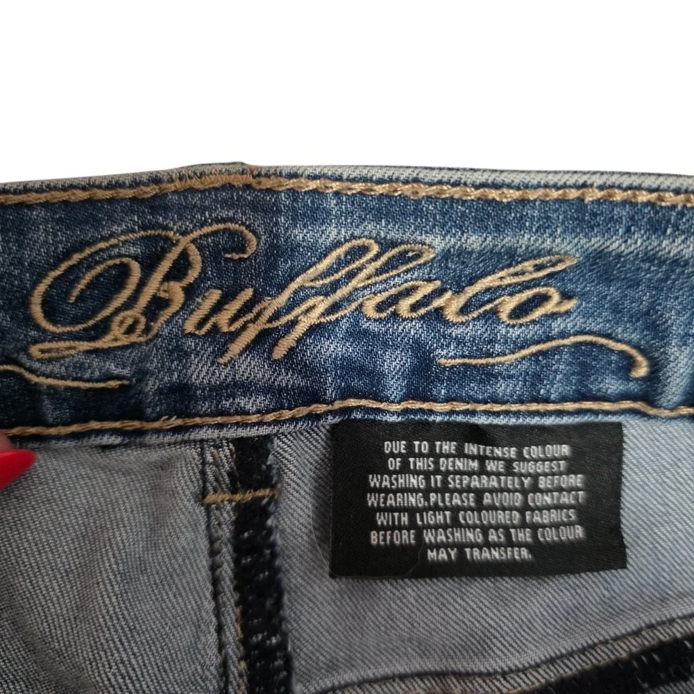 Buffalo David Bitton Denim Bermuda Shorts Women's 14/34 Blue Stretch Knee Length
